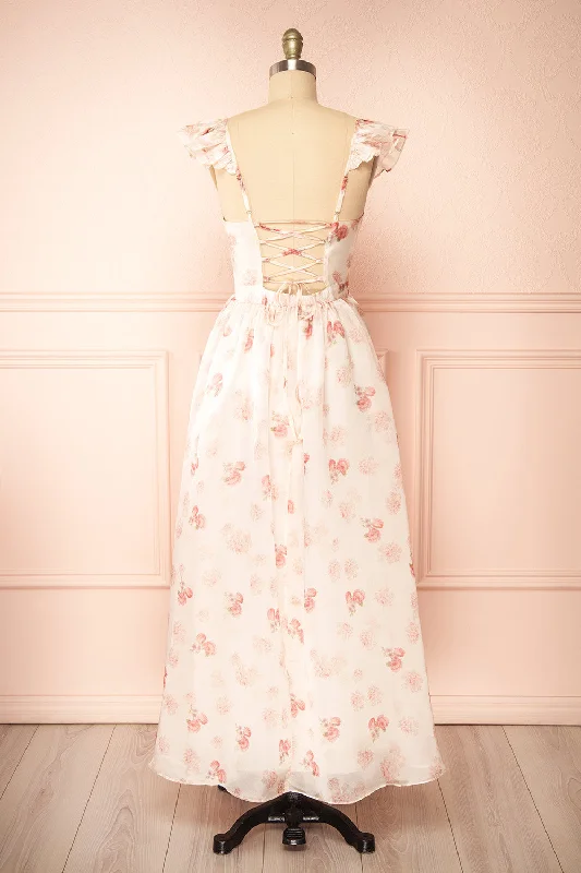 Braelyn | Pink Floral Maxi Dress