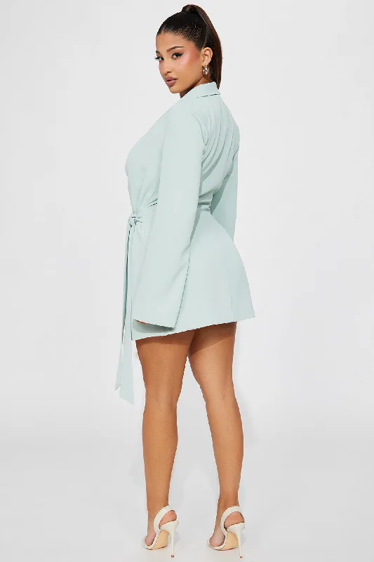 Ashley Blazer Mini Dress - Sage