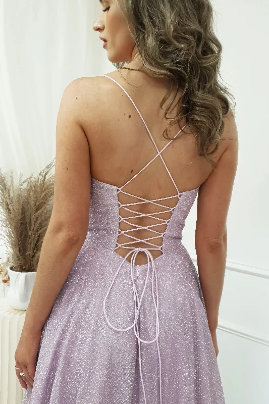 Aurora Corset Glitter Gown | Lavendar