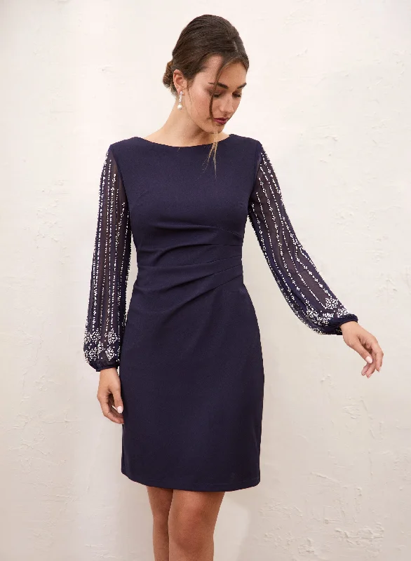 Beaded Sleeve Dress