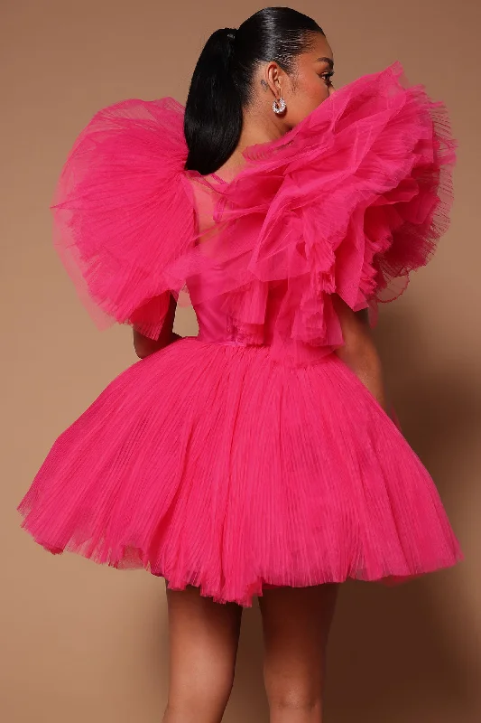 Delaney Tulle Mini Dress - Pink