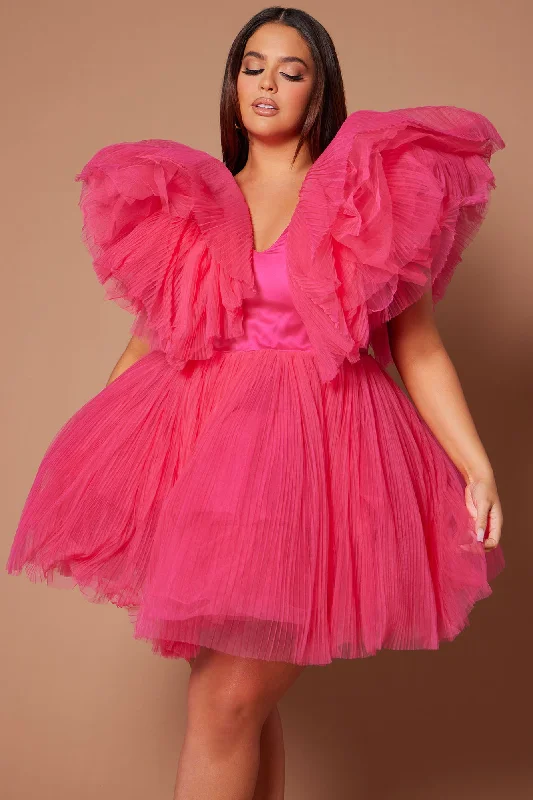 Delaney Tulle Mini Dress - Pink