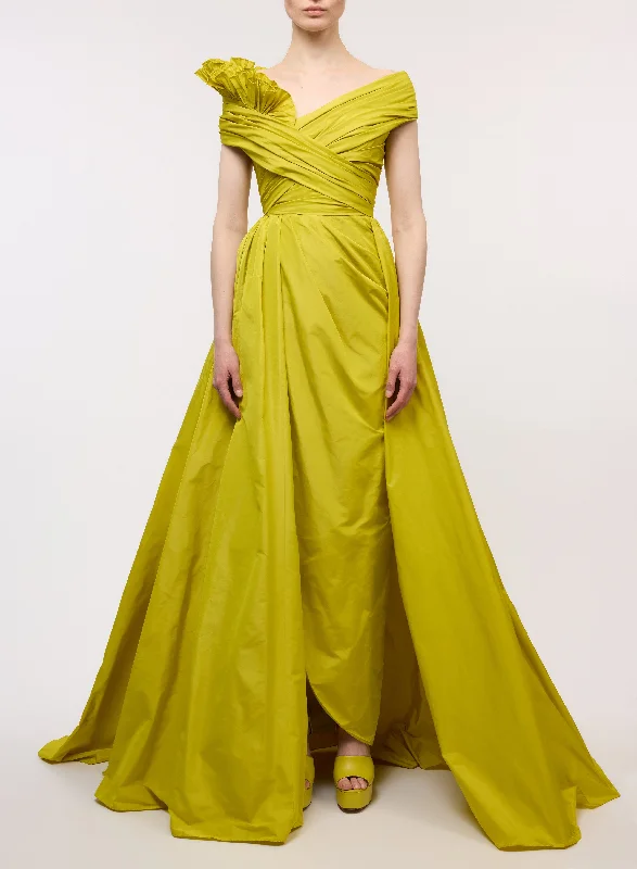 Citrine Taffeta Gown