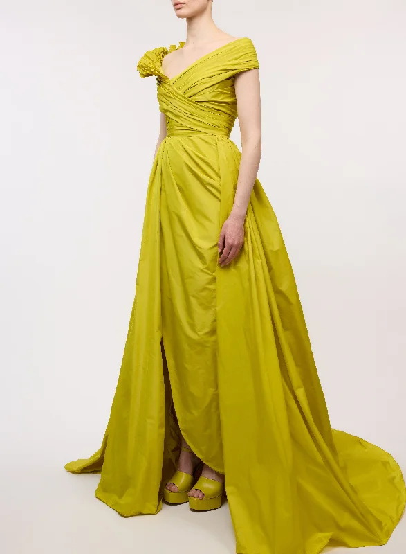 Citrine Taffeta Gown