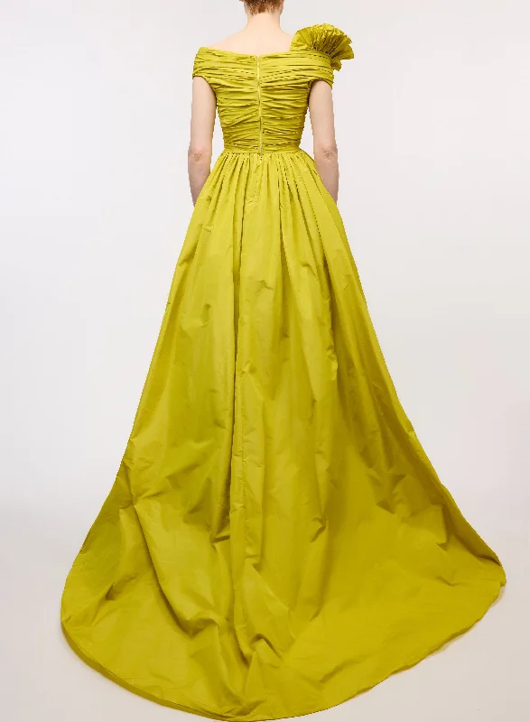 Citrine Taffeta Gown