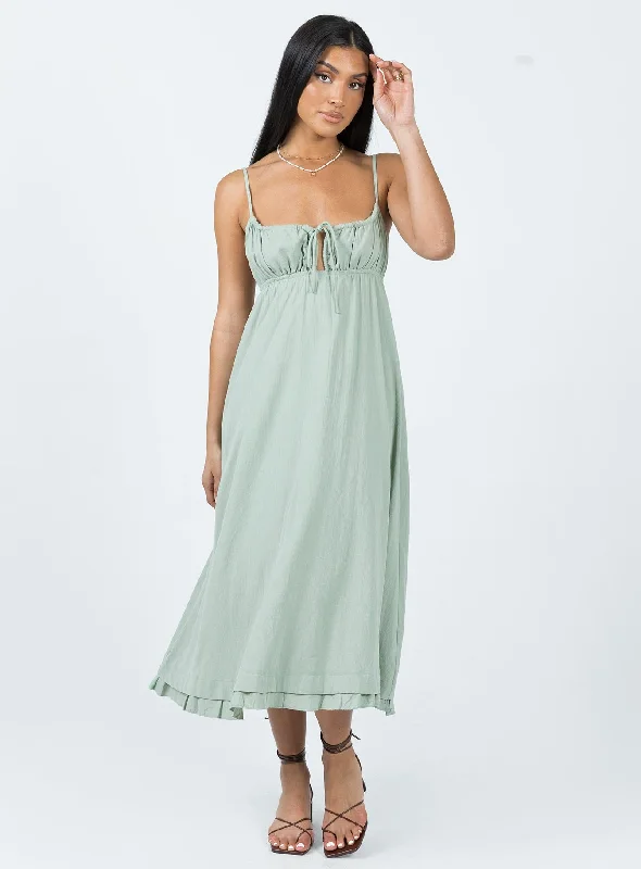 Empress Of Love Midi Dress Sage