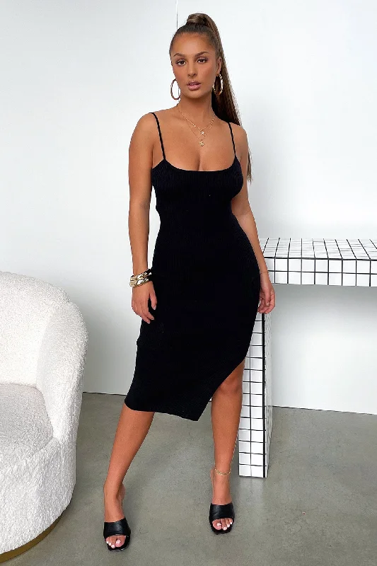 Erin Midi Dress - Black