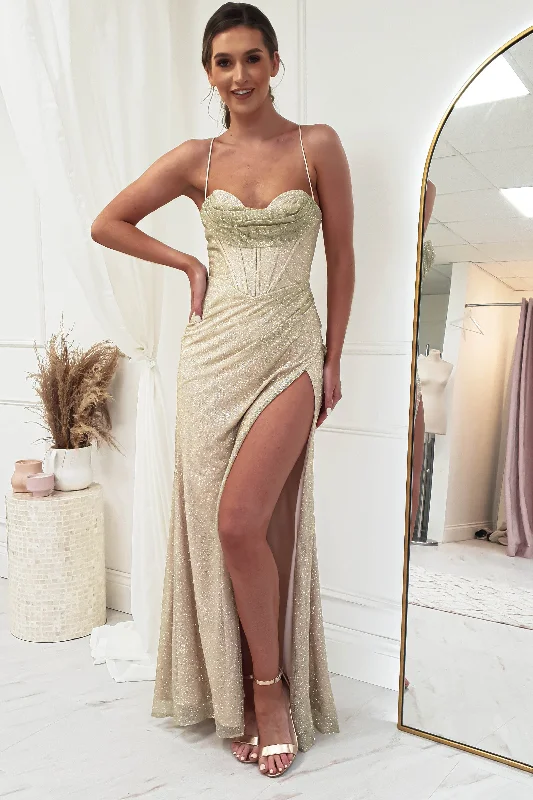 Esmeralda Glitter Gown | Gold