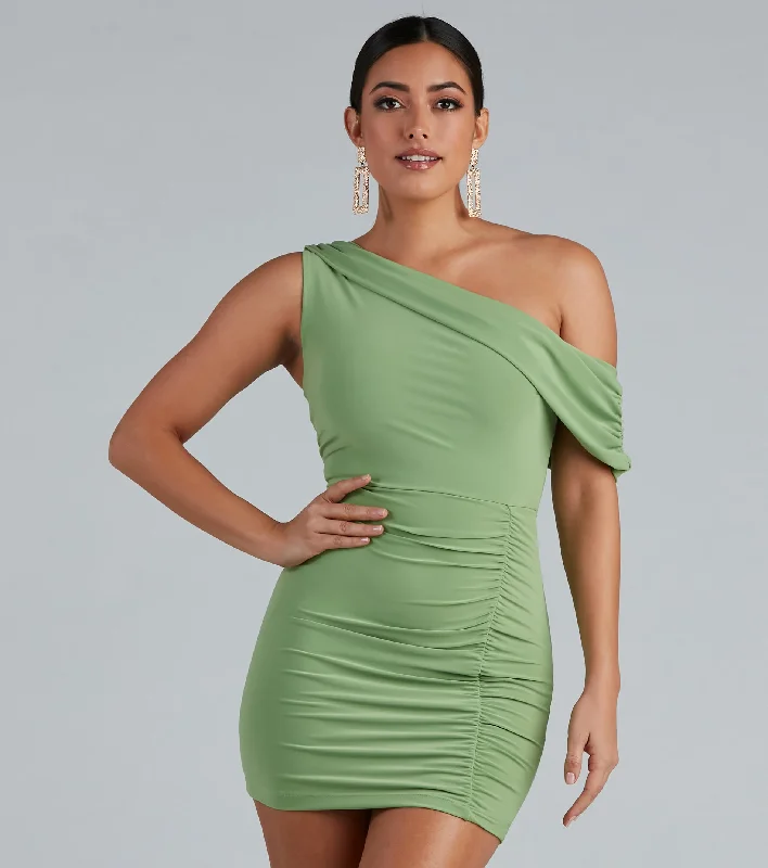 Georgia Formal One Shoulder Mini Dress