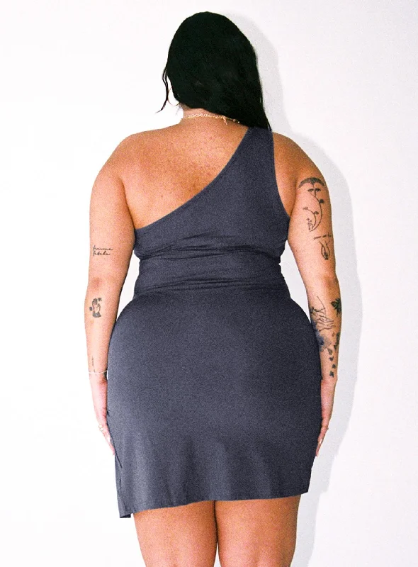 Irisa Mini Dress Grey Curve