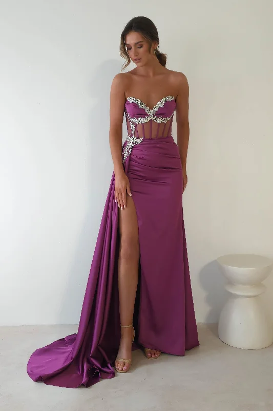 Jovana Strapless Gown | Violet