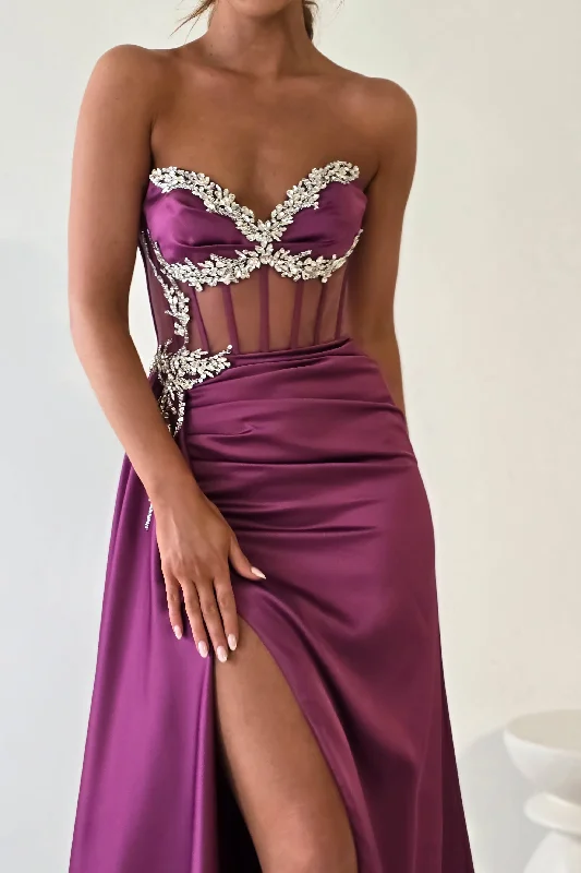 Jovana Strapless Gown | Violet