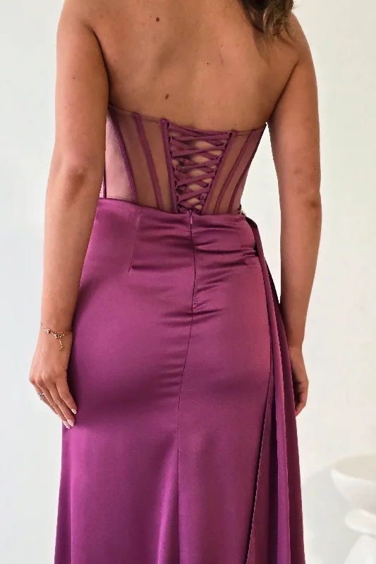 Jovana Strapless Gown | Violet