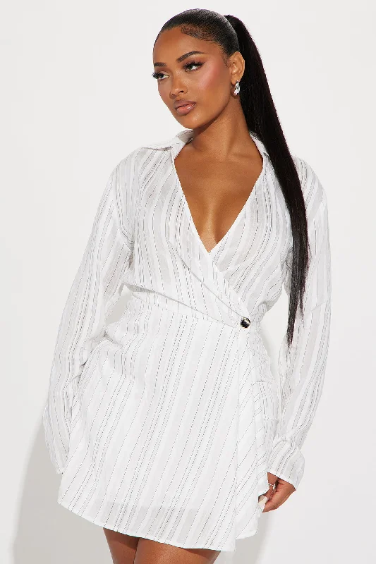 Madelyn Rayon Mini Dress - White