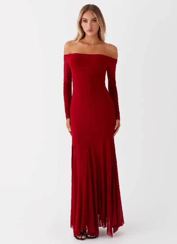 Maribel Maxi Dress - Red