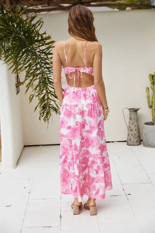 Maybe Another Life Maxi Dress Pink