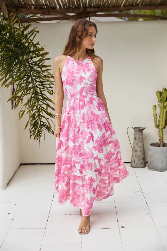 Maybe Another Life Maxi Dress Pink