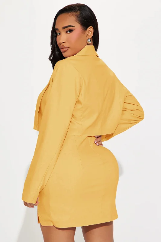 Nine to Five Mini Dress Set - Mustard