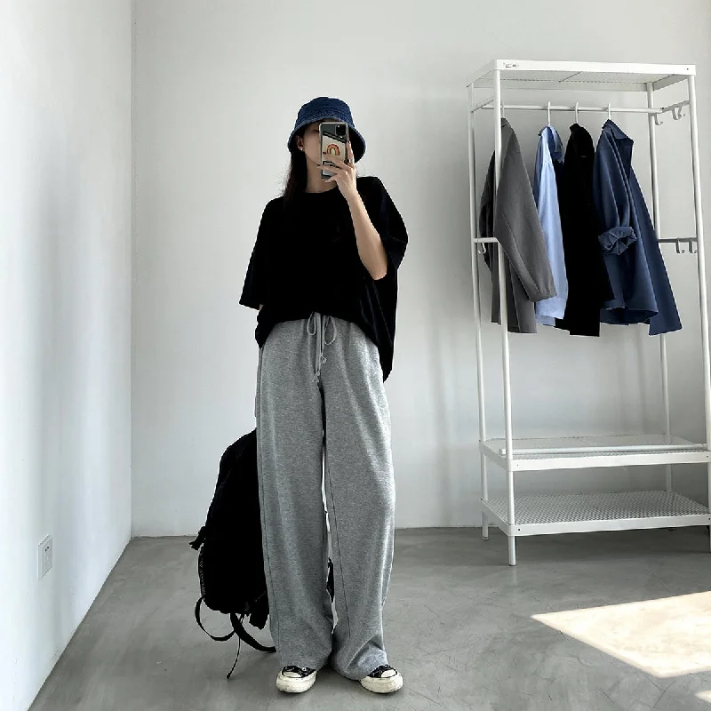 Flytonn-Korean style, Casual fashion, INS dressing, Lazy style, Graduation gift 
NO. 1151 WIDE LEG SWEATS