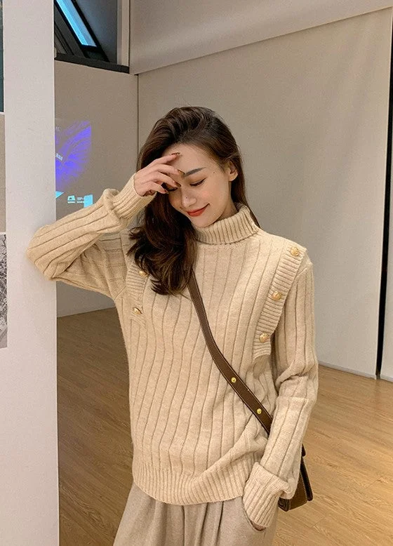 Flytonn-Korean style, Casual fashion, INS dressing, Lazy style, Graduation gift 
NO. 1232 THICK TURTLENECK