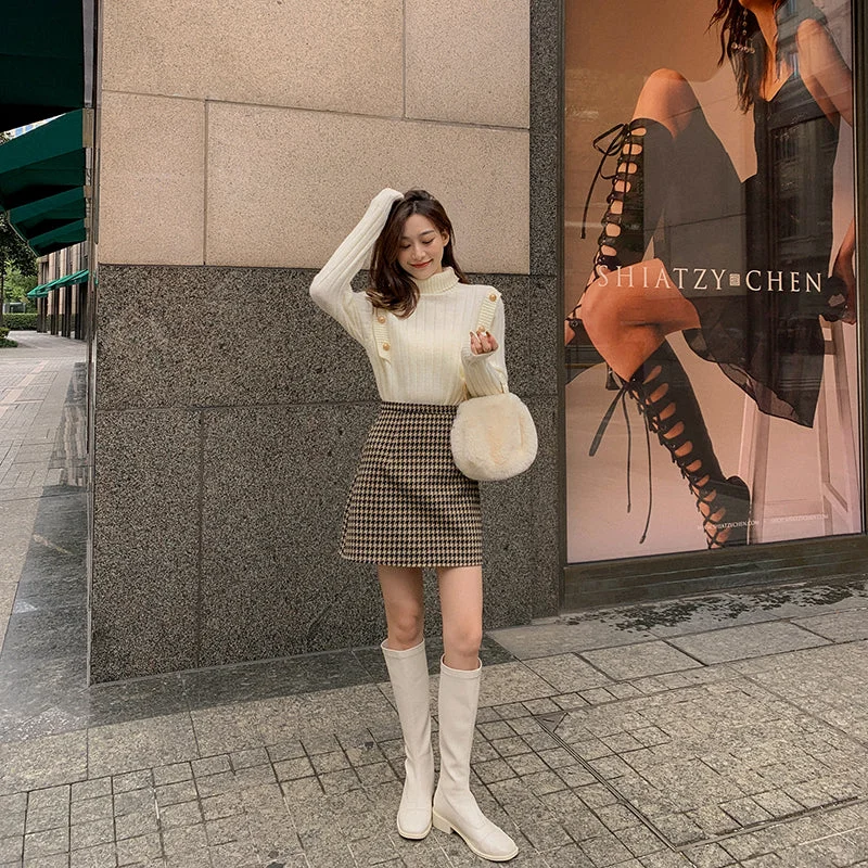 Flytonn-Korean style, Casual fashion, INS dressing, Lazy style, Graduation gift 
NO. 1232 THICK TURTLENECK