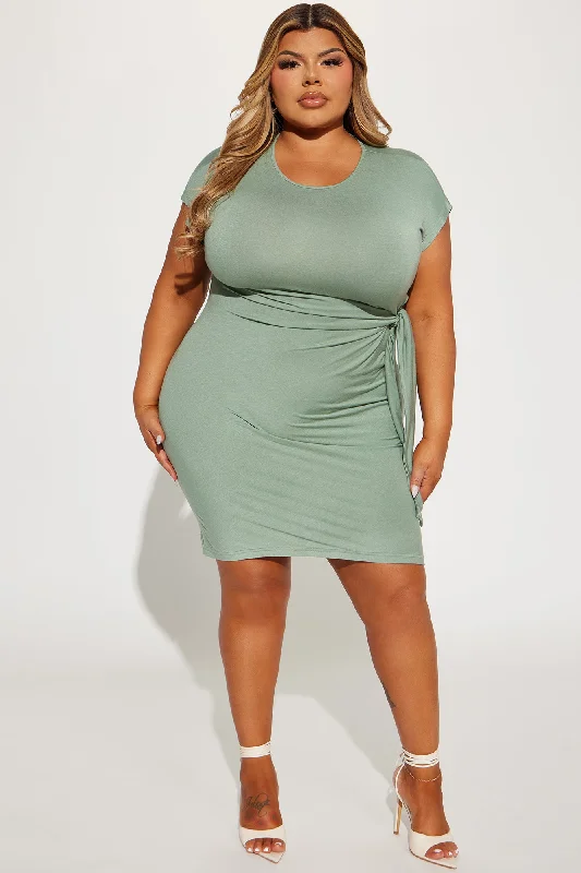 Paloma Mini Dress - Sage