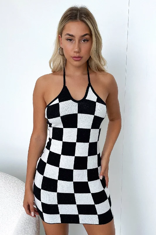 Pollen dress - Black/White Checkered