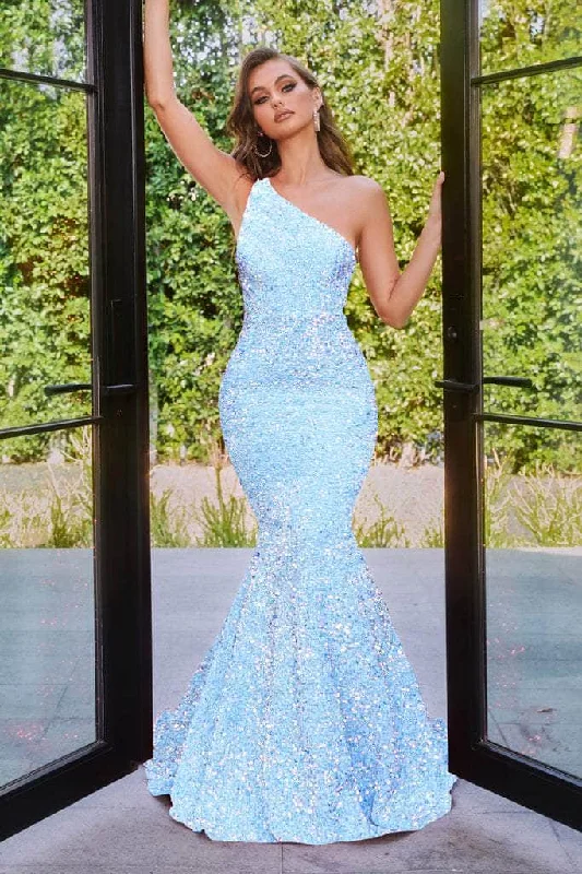 Portia and Scarlett - PS22350 One-Shoulder Sequin Mermaid Gown