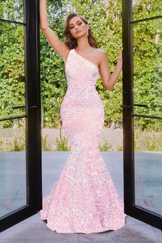 Portia and Scarlett - PS22350 One-Shoulder Sequin Mermaid Gown