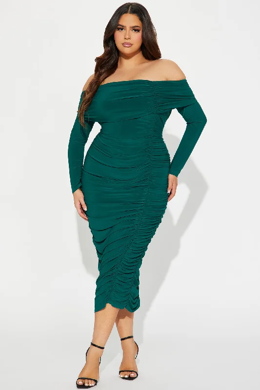 Rebecca Midi Dress - Hunter