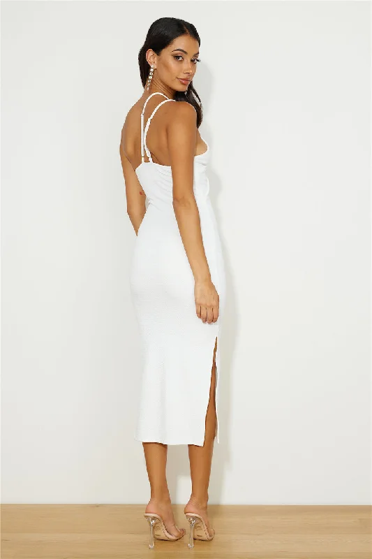 Under The Rainbow Midi Dress White