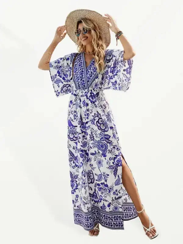 Women’s Floral Print Vacation Maxi Dress