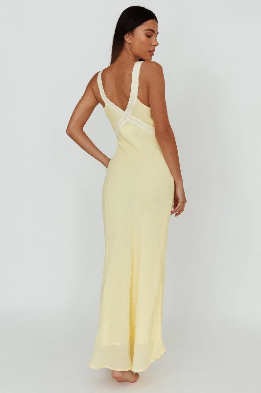 Zariah V-Neck Maxi Dress Yellow