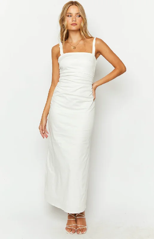 Angelic Aura White Maxi Dress