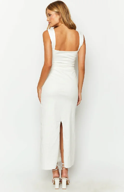 Angelic Aura White Maxi Dress