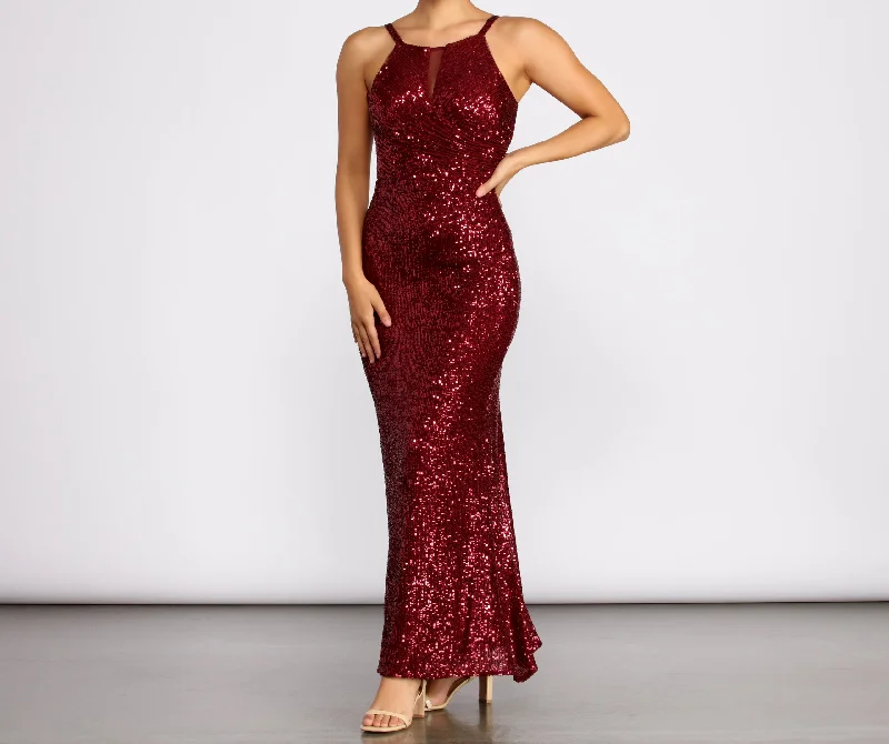 Angelina Formal Sequin Dress