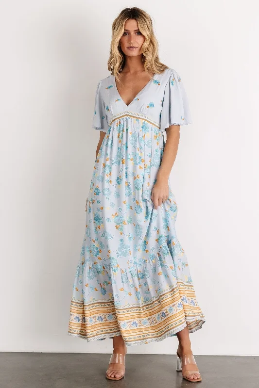 Cambria Maxi Dress | Light Blue Floral