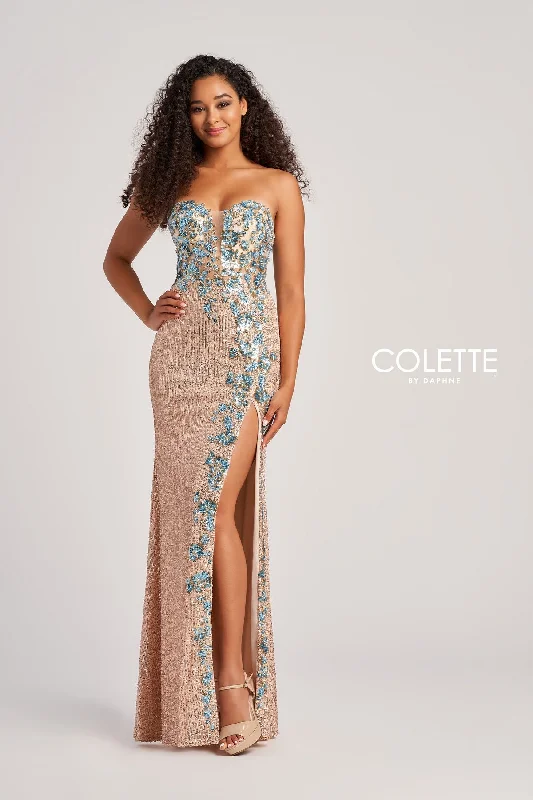 Colette CL5211 Long Sequin Formal Prom Dress