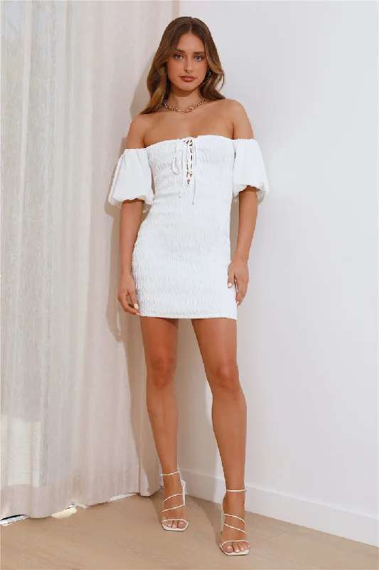 Dates At Sunset Mini Dress White