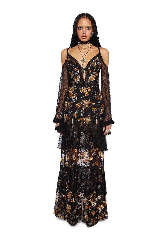 Rosebud Rivera Maxi Dress- Black