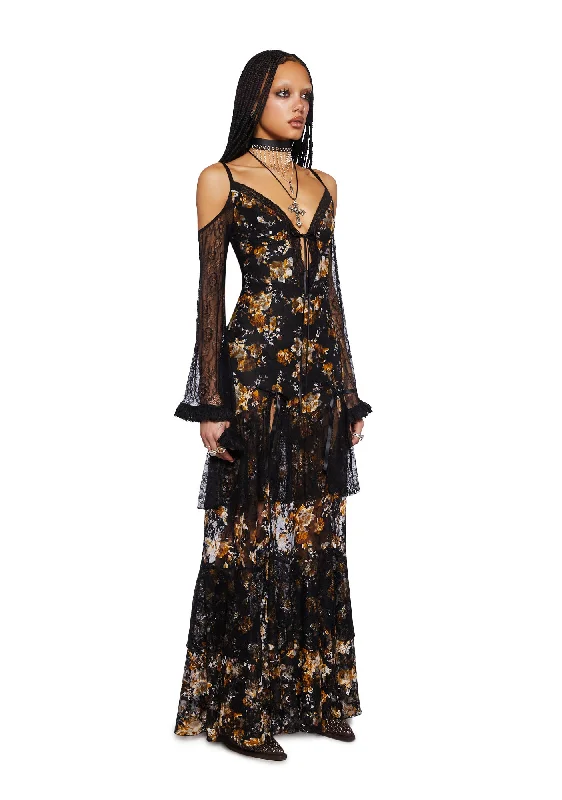 Rosebud Rivera Maxi Dress- Black