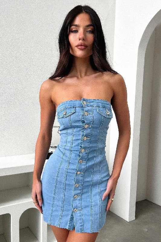 Irena Dress - Blue Denim