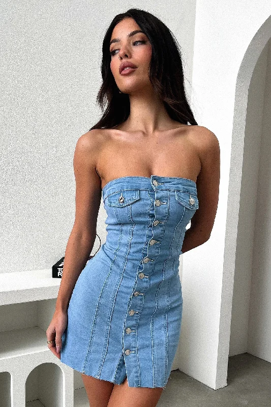 Irena Dress - Blue Denim