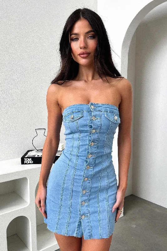 Irena Dress - Blue Denim