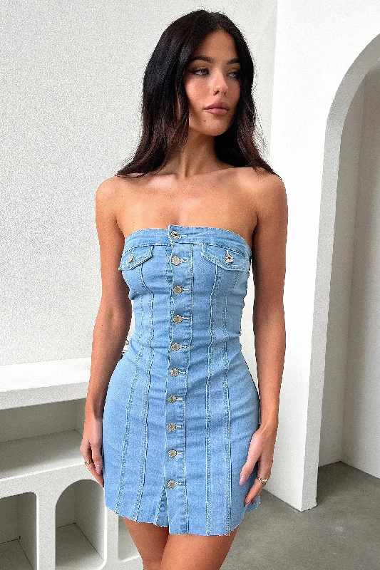 Irena Dress - Blue Denim