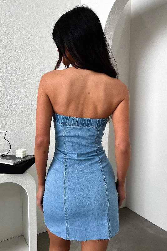 Irena Dress - Blue Denim