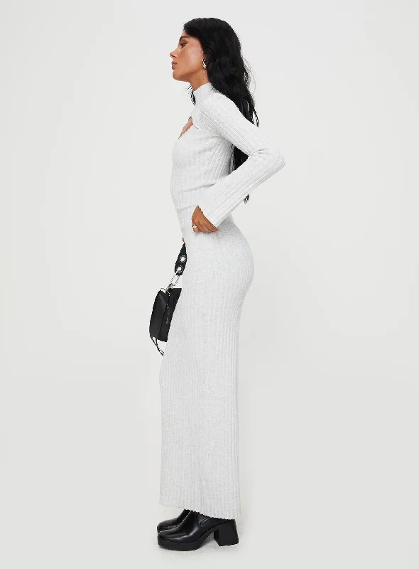 Karia Long Sleeve Maxi Dress Grey