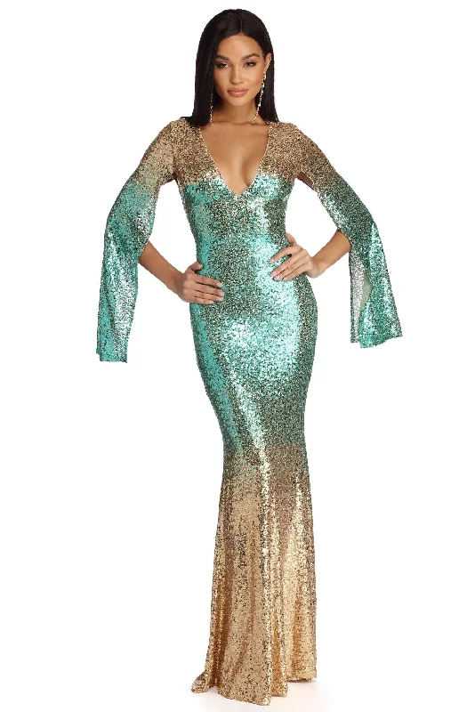 Maren Formal Ombre Sequin Dress