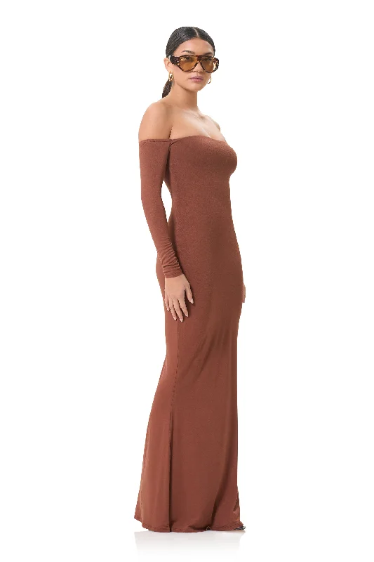 Mickey Maxi Dress - Dark Clay