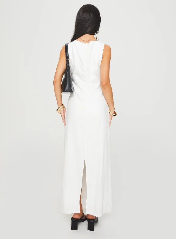 Mocca Maxi Dress White